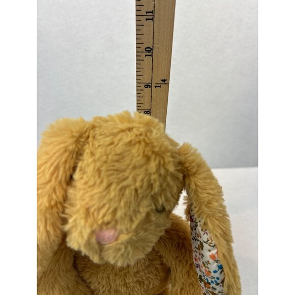 Manhattan Toy Pattern Pals Brown Bunny Rabbit Plush 12" Floral Flower Ears - Picture 9 of 9